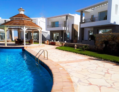 Hurghada, Red Sea, Elegant new Single Villa + Swimming Pool + Sea View + Garden + Installments plan