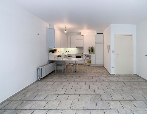 Gezellig appartement met 2 slaapkamers, inpandige garage en kelderberging te Maasmechelen